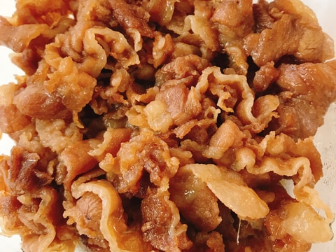 お弁当やおにぎりの具材に♡豚しゃぶ肉の甘辛煮♡